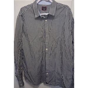 UNTRUCKIT Nwot  long Sleeve Button down  Gingham Checked Black/White   Sz XXL
